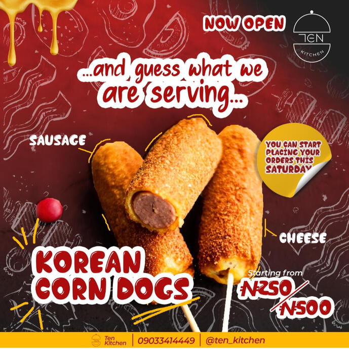 TEN Kitchen Flyer design